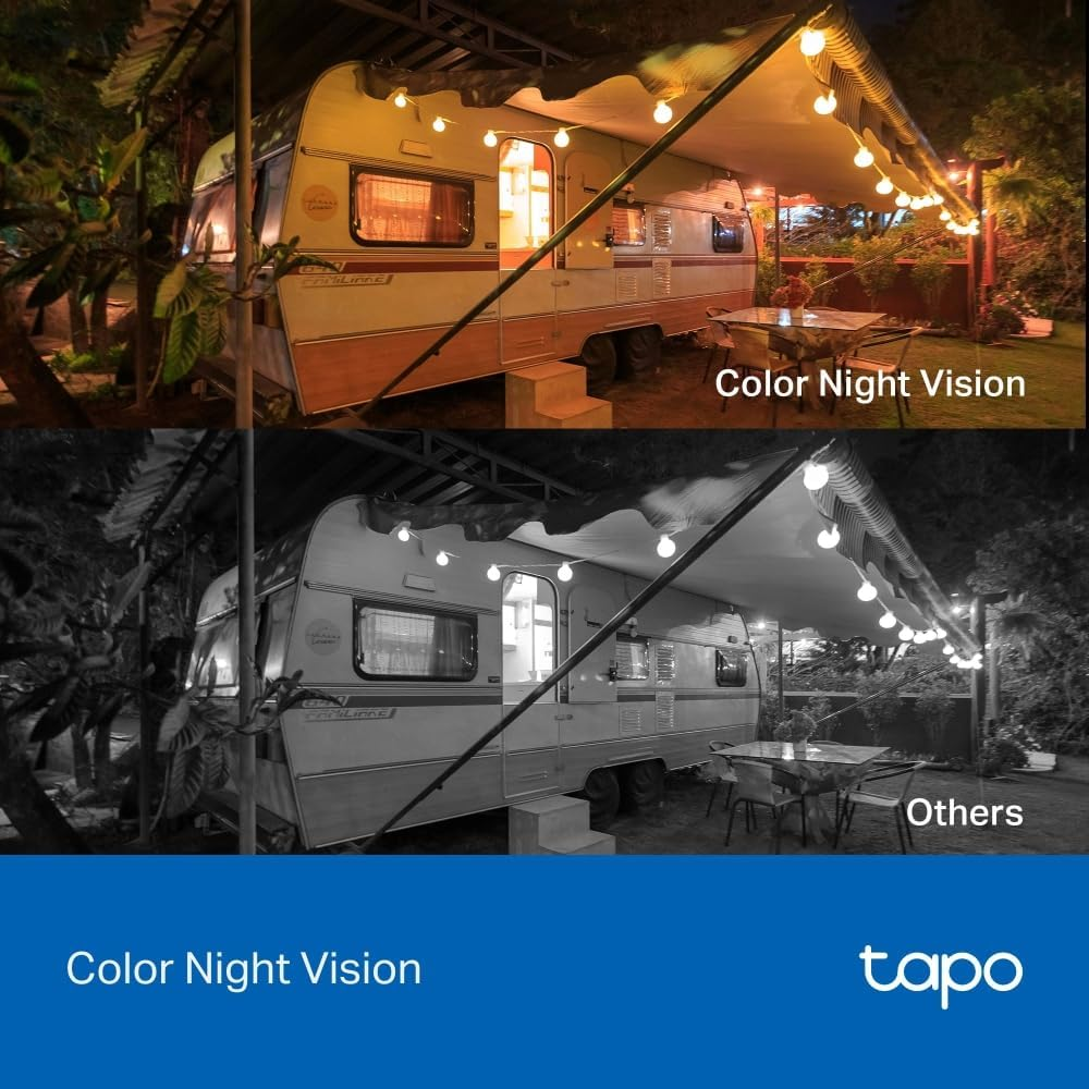 Tapo Tp-Link Battery-Powered Outdoor Security Camera, Wireless, 2K 3MP, IP65, Color Night Vision, Smart Person Detection & Notification, No Hub Required, SD Card Slot, App Control (Tapo C411) image number 3