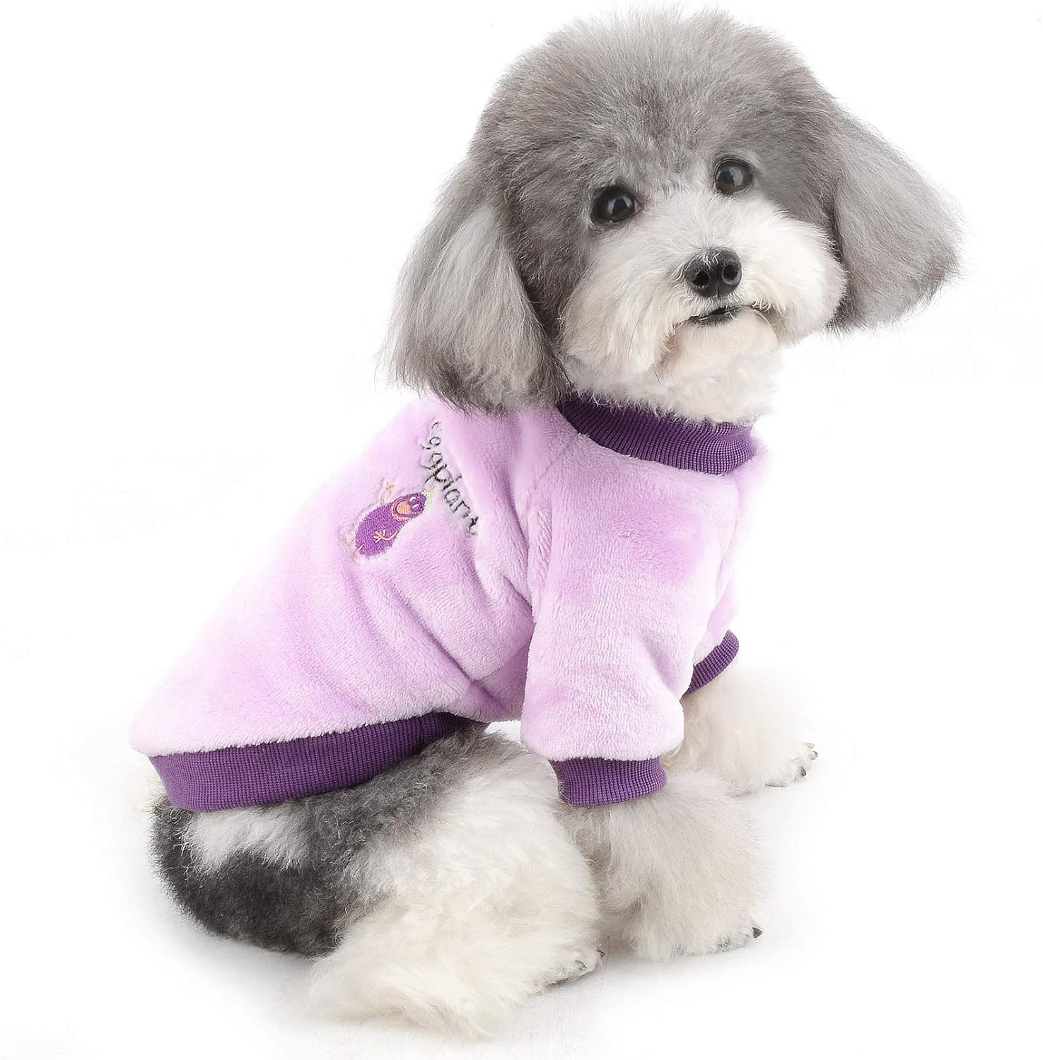 ZUNEA Small Dog Jumper Winter Warm Sweater Coat Fleece Puppy Clothes Cute Colorful Fruits Knitting Strawberry Pet Cats Jacket Coats Soft Pullover Apparel for Cold Weather Pink XL