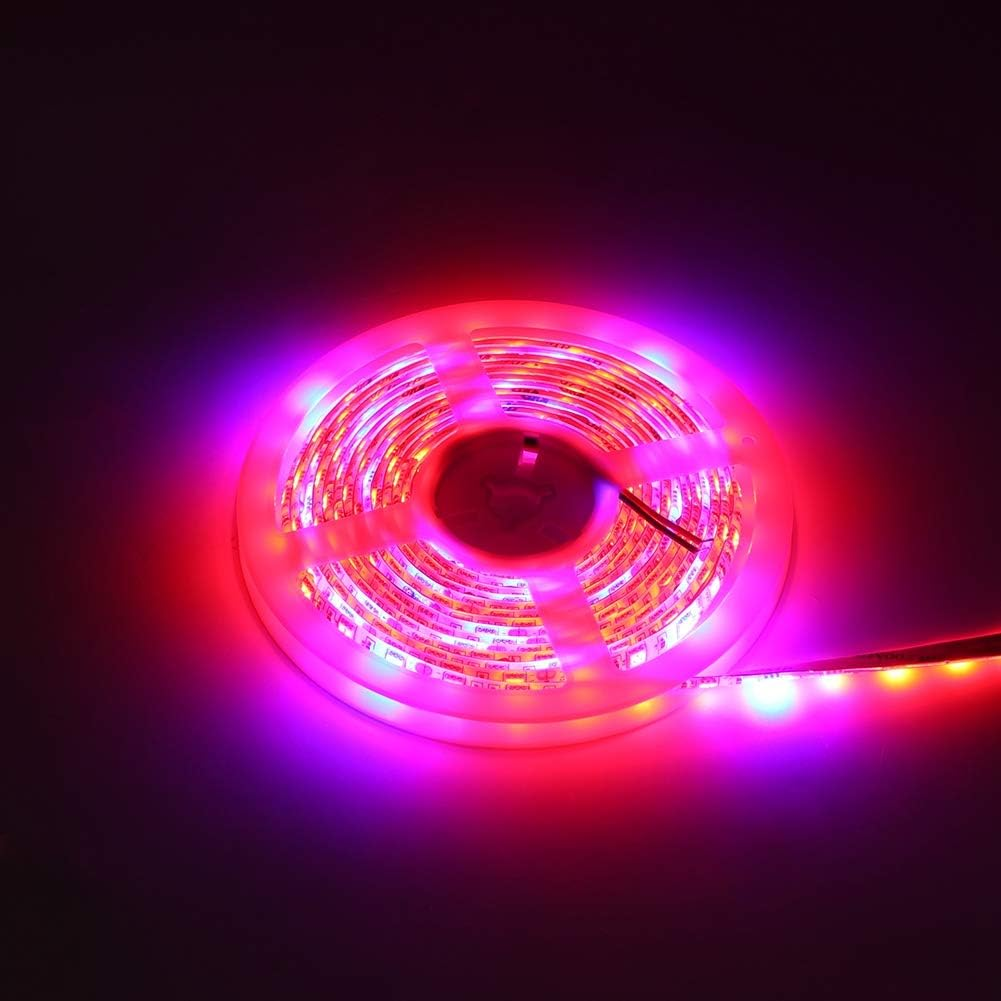 Haofy LED Grow Light Strips Grow for Indoor Plants,12V 16.4Ft Plant Growing Lamps,Adhesive Waterproof Light LED for Succulents Hydroponics Greenhouse Gardening