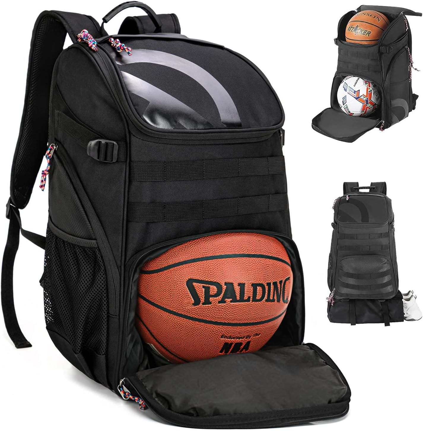 TRAILKICKER 35L Soccer Backpack with Ball Compartment 17" Laptop Compartment and Bonus Attachable Laundry/Shoe Bag, Outdoor Sports Backpack Gym Bag for Basketball, Soccer, Football & Volleyball