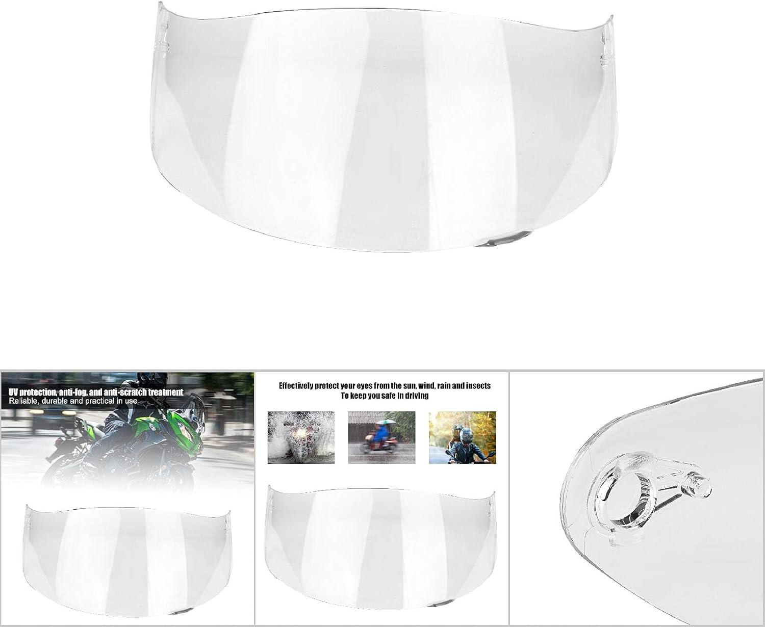 Helmet Visor for Agv,Akozon Motorcycle Wind Shield Helmet Lens Visor Shield Full Face Fit for AGV K1 K3 SV K5 K5-S (Transparent) for Agv K5 S Visor Agv Helmet image number 1