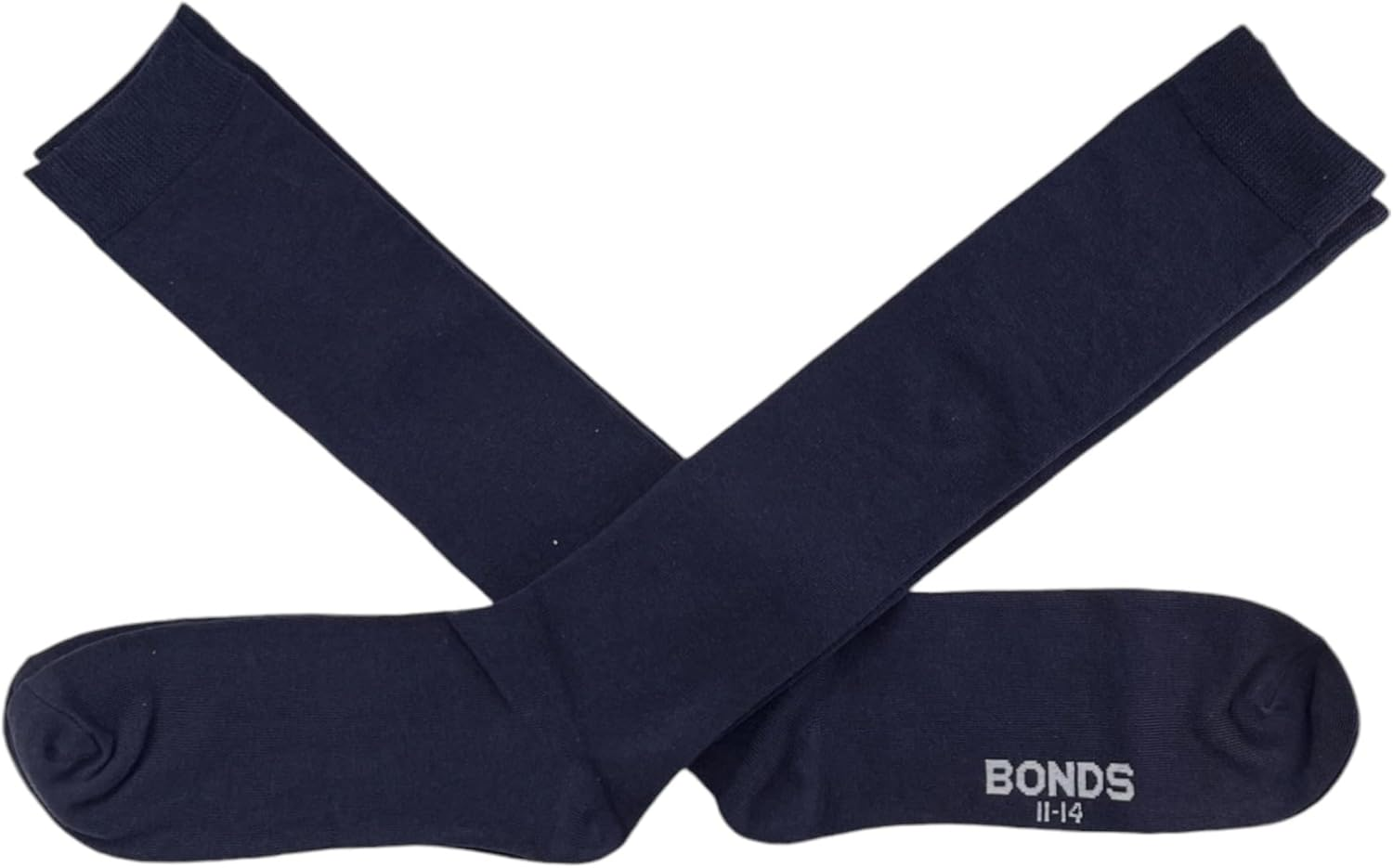 2 Pairs X Bonds Kids Unisex Everyday School Knee High Navy Socks