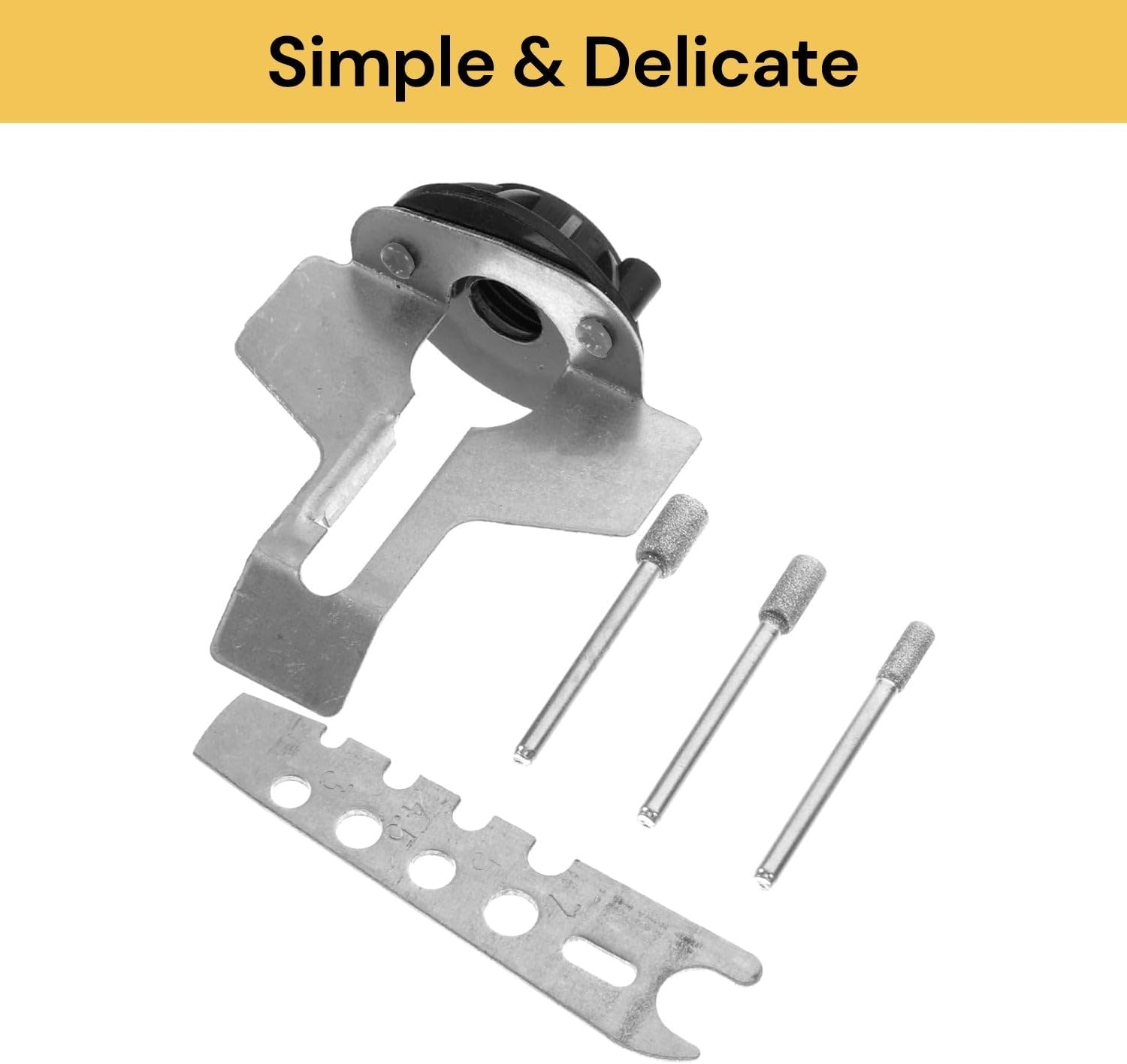 EZONEDEAL Electric Grinder Dedicated Chainsaw Sharpening Attachment Kit Rotary Tool Accessory Kit Chain Saw Blade Teeth Sharpener Attachment Angle Guide Diamond Burr Grinding Stone Files image number 4