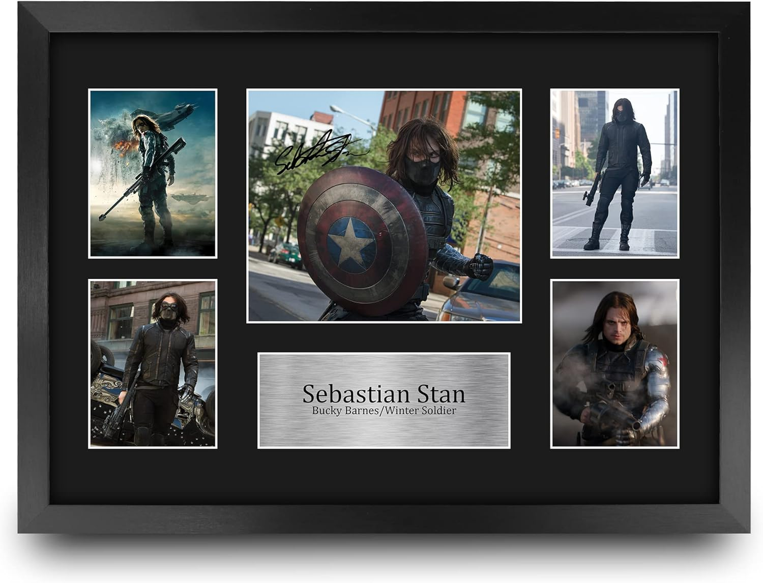 HWC Trading A4 Sebastian Stan Bucky Barnes Gifts Printed Signed Autograph Picture for Movie Memorabilia Fans