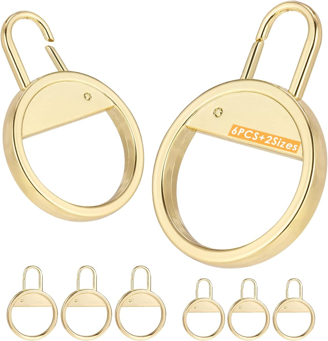 Circle Zipper Pull Replacement Zipper Handle Replacement Zipper Handle Mend Fixer Zipper (Black/Silver)