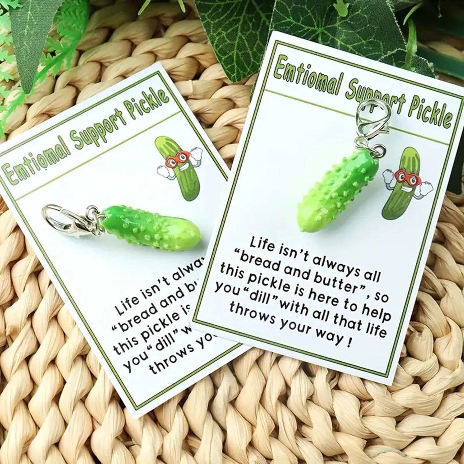Cute Bag Charm - Cute Bag Charm Keychain Decoration | Cucumber Bag Charm Emotional Support for Men Women Positive Keychain Accessories Char image number 2
