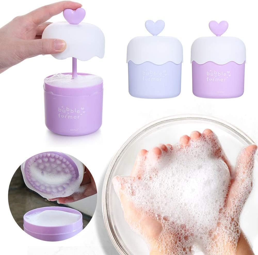 Blue Facial Cleanser Foam Maker Cup,Bubble Foamer Device,Bubble Foamer Bubbler for Facial Cleanser,Foam Cup,Bubble Maker for Face Wash Cleansing Appliances and Brushes image number 2
