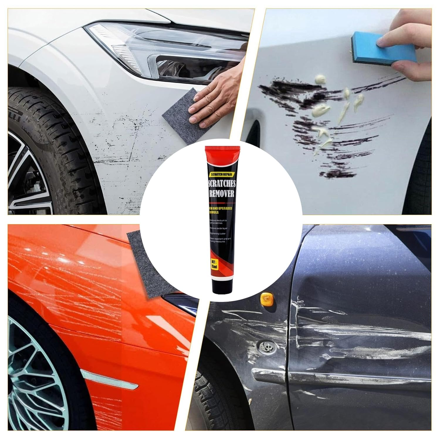 Car Scratch Repair Lotion | 15Ml Paint Repair Lotion - Deep Cleaning, Long-Lasting, Vehicle Cleaning Supplies for Automotive RV Trucks image number 4