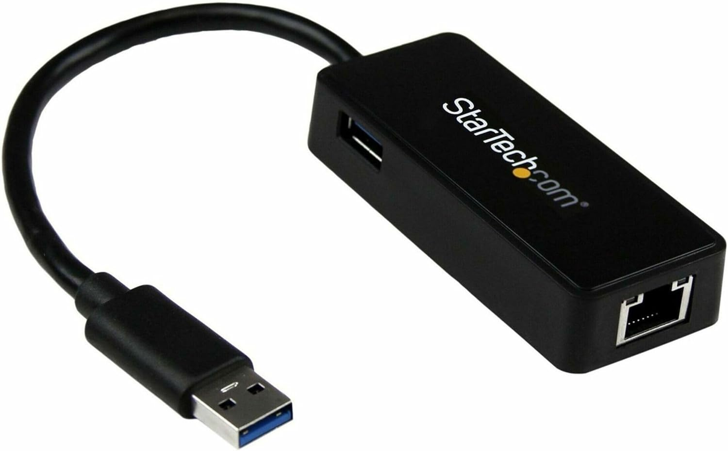 Startech.Com USB 3.0 to Gigabit Ethernet Adapter NIC with USB Port, Black (USB31000SPTB) image number 3