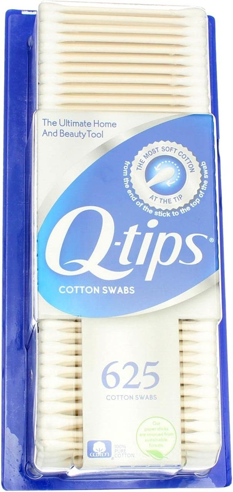 Q Tips Cotton Swab Size 625Ct Q Tips Cotton Swab 625Ct image number 5