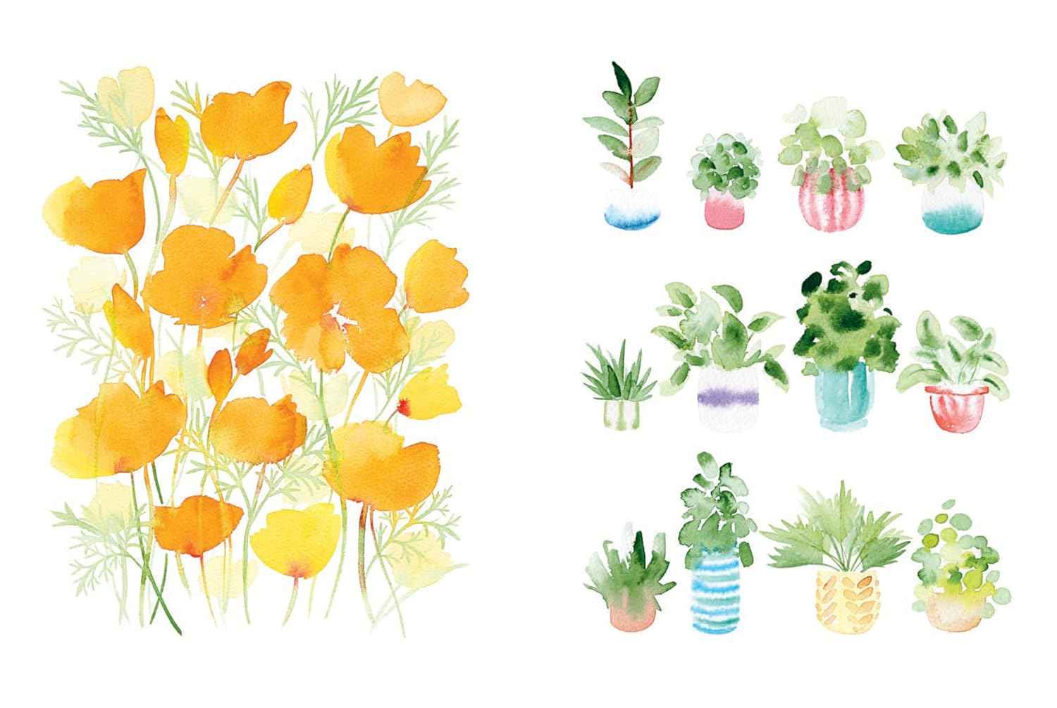 Draw Your Way: Botanical Watercolour: Add Your Own Lines to Create Watercolour Artworks in Reverse image number 3