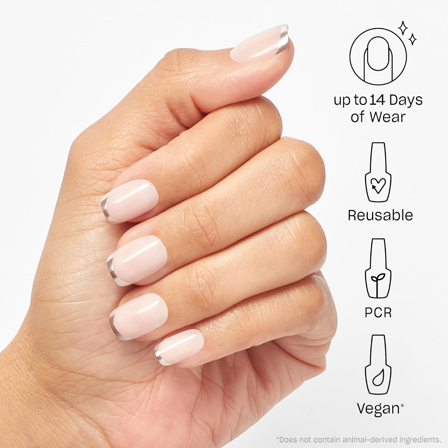 OPI Xpress/On Press on Nails, up to 14 Days of Wear, Gel-Like Salon Manicure, Reusable, Vegan, Sustainable Packaging, with Nail Glue, Read My Tips image number 1