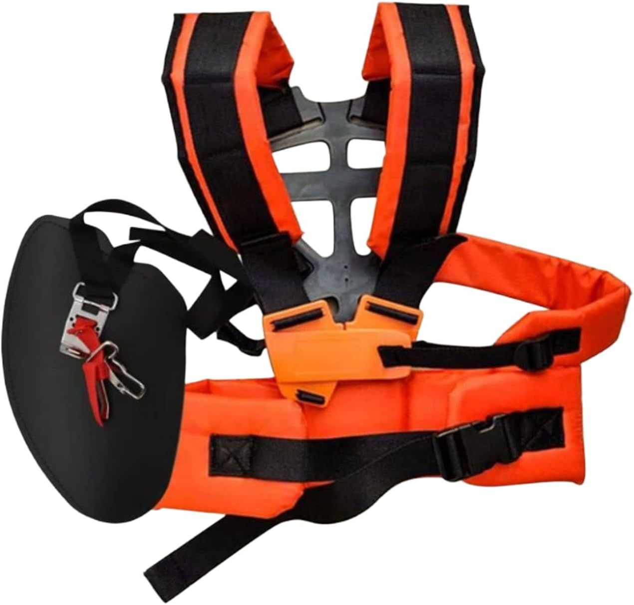 Double Shoulder Strap for Brush Cutter, Lawn Trimmer, and Weed Wacker - Adjustable Tool Belt with Brushcutter Accessories, Compatible with Most Garden Power Tools（Black） - Haheihei image number 3
