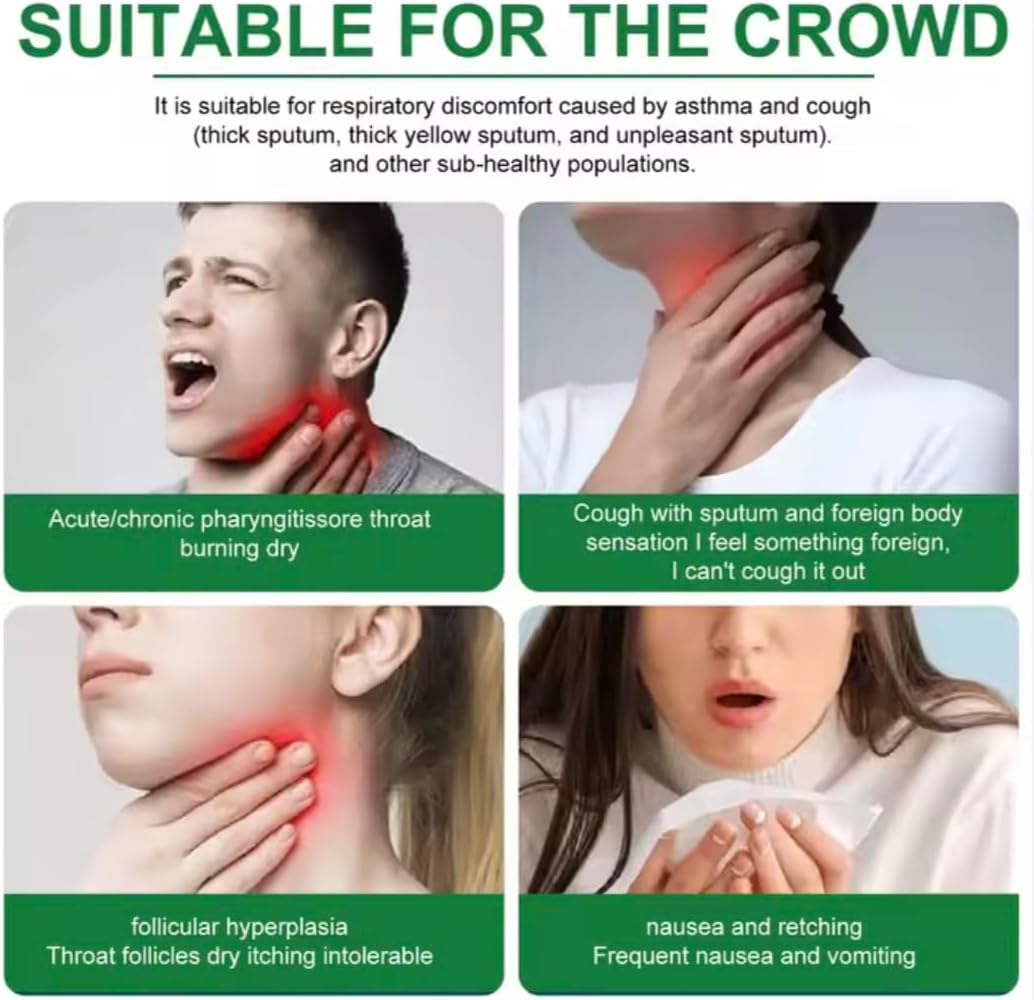 Herbal Cough Relief Patch &ndash; 100% Natural Extracts &ndash; Easy-To-Use, Skin-Friendly & Hypoallergenic &ndash; Gentle Support for Comfort &ndash; 6 Patches per Bag image number 3