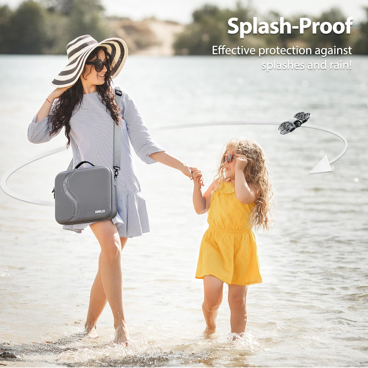 STARTRC Carrying Case for DJI Neo 2 Accessories, Portable PU Protective Shoulder Bag for DJI Neo 2 Fly More Combo, Compatible with RC-N3/RC-N Remote Controller