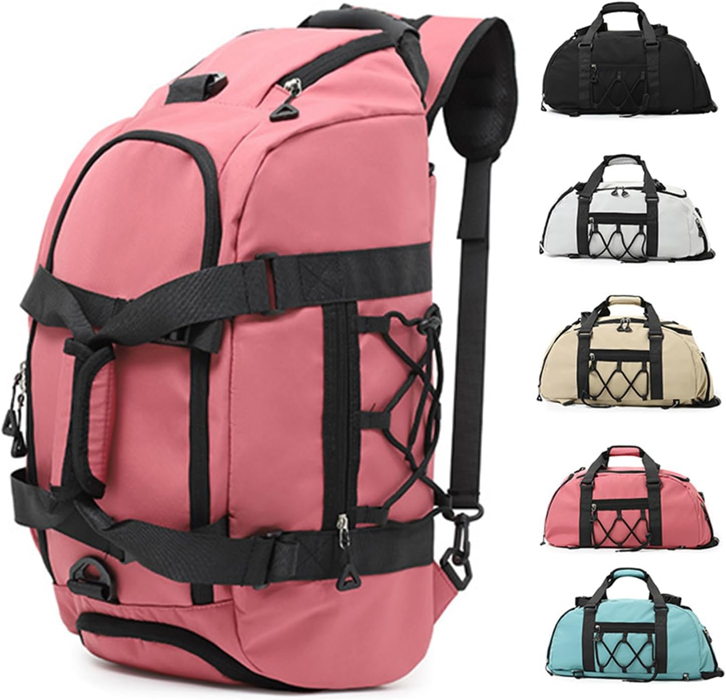 Xcjump Multi-Function Travel Backpack for Women & Men, Large Casual Daypack, Laptop & Hiking Backpack with Wet/Dry Compartment, Carry-On Gym Shoulder Bag, Basketball & Shoe Holder, Yoga Strap