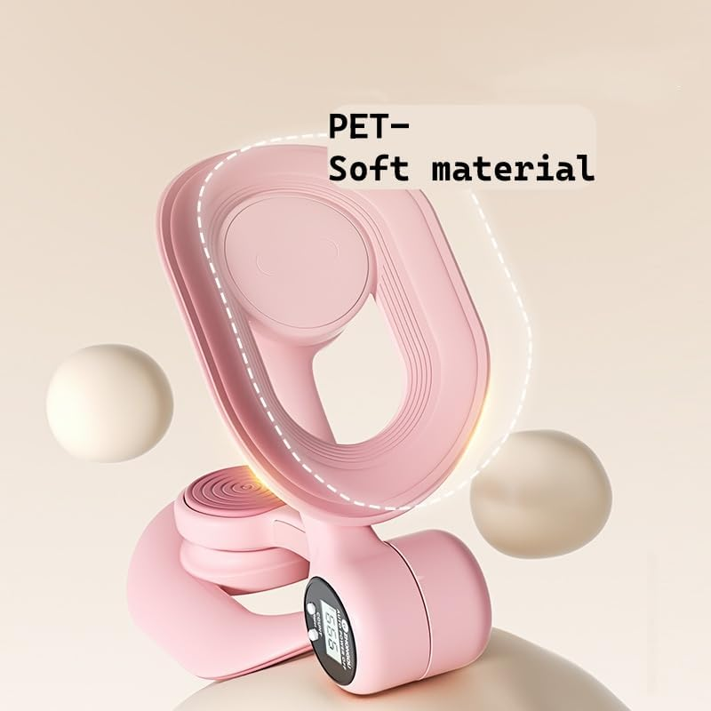 Uoffis Floor Trainer for Women, Thigh Trainer, 360&deg;Rotation Portable Screen Display Count for Home Fitness - Pink image number 2