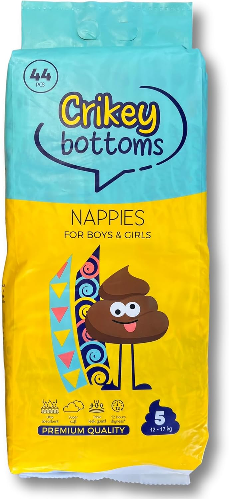 Nappies for Boys and Girls, Size 5, 14Kg - 17Kg, Premium Quality. Ultra Absorbing, 44 Pcs image number 4