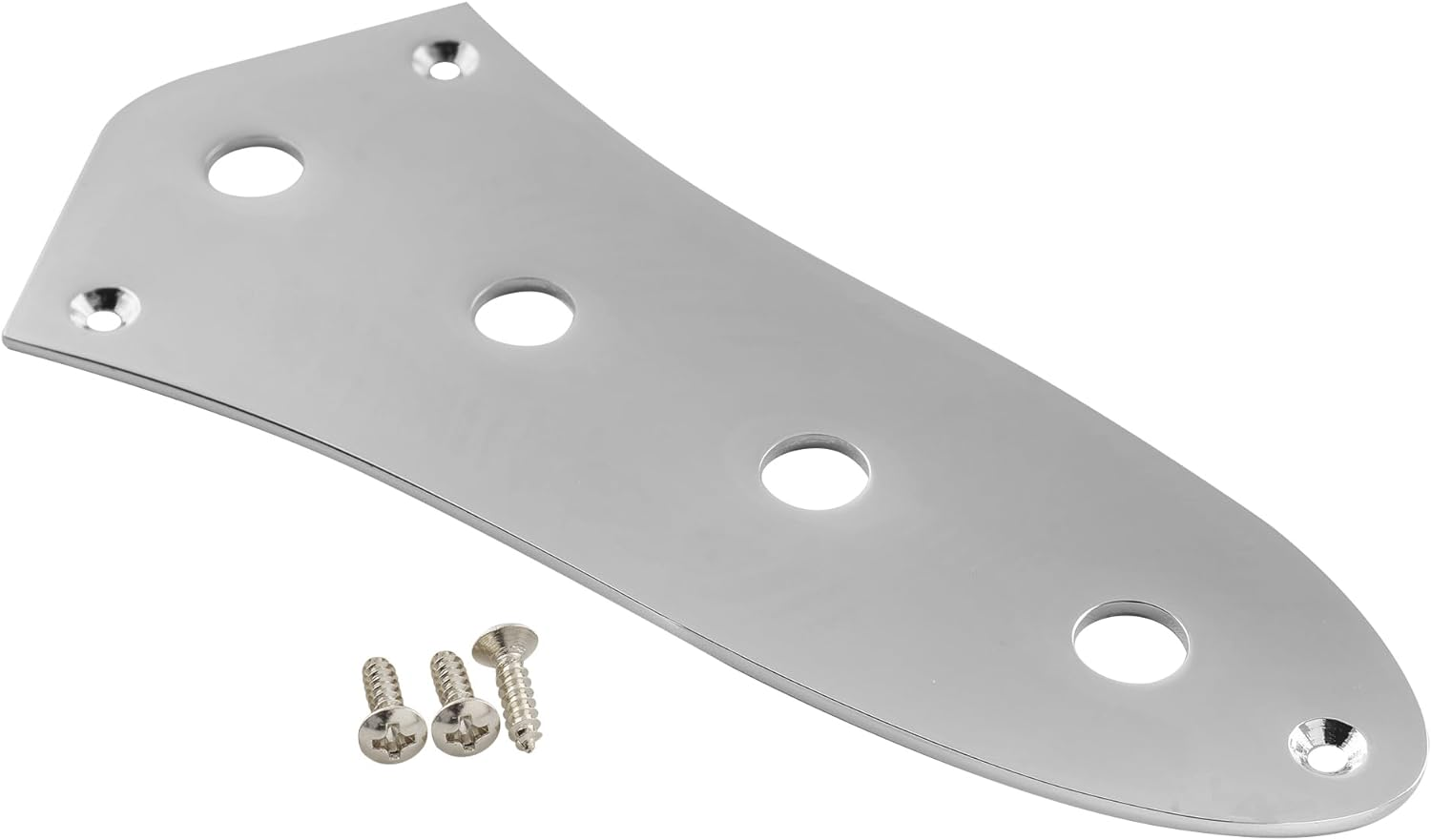 Musiclily Pro Steel 4-Hole Jazz Bass Control Plate for JB Style Electric Bass, Gold