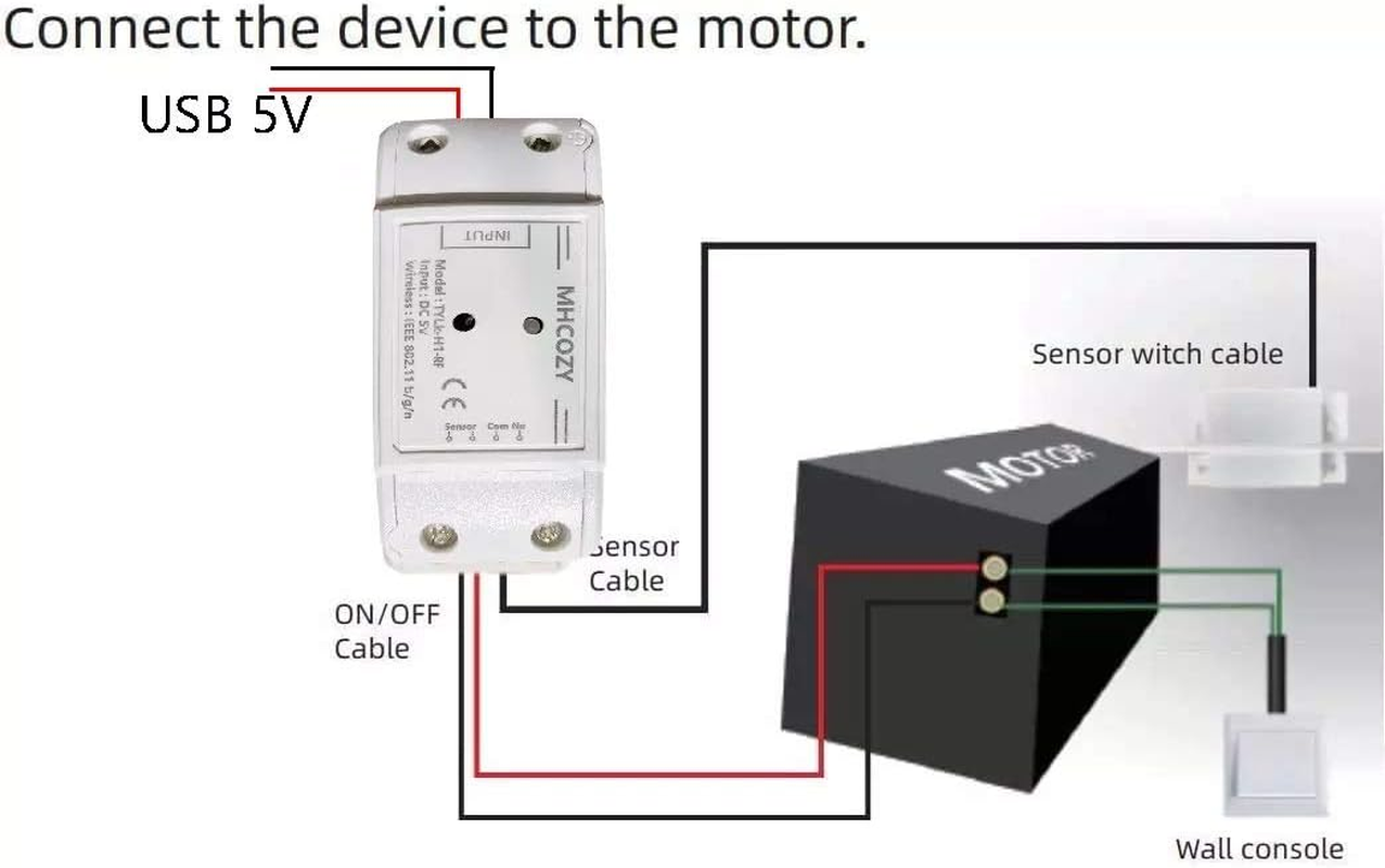 MHCOZY Wifi Wireless Smart Switch Relay Module for Smart Home 5V/12V，Wifi Momentary and Self-Locking Relay,Be Applied to Access Control, Add Wifi Remote to Garage Door (Wifi Garage Door Opener) image number 2