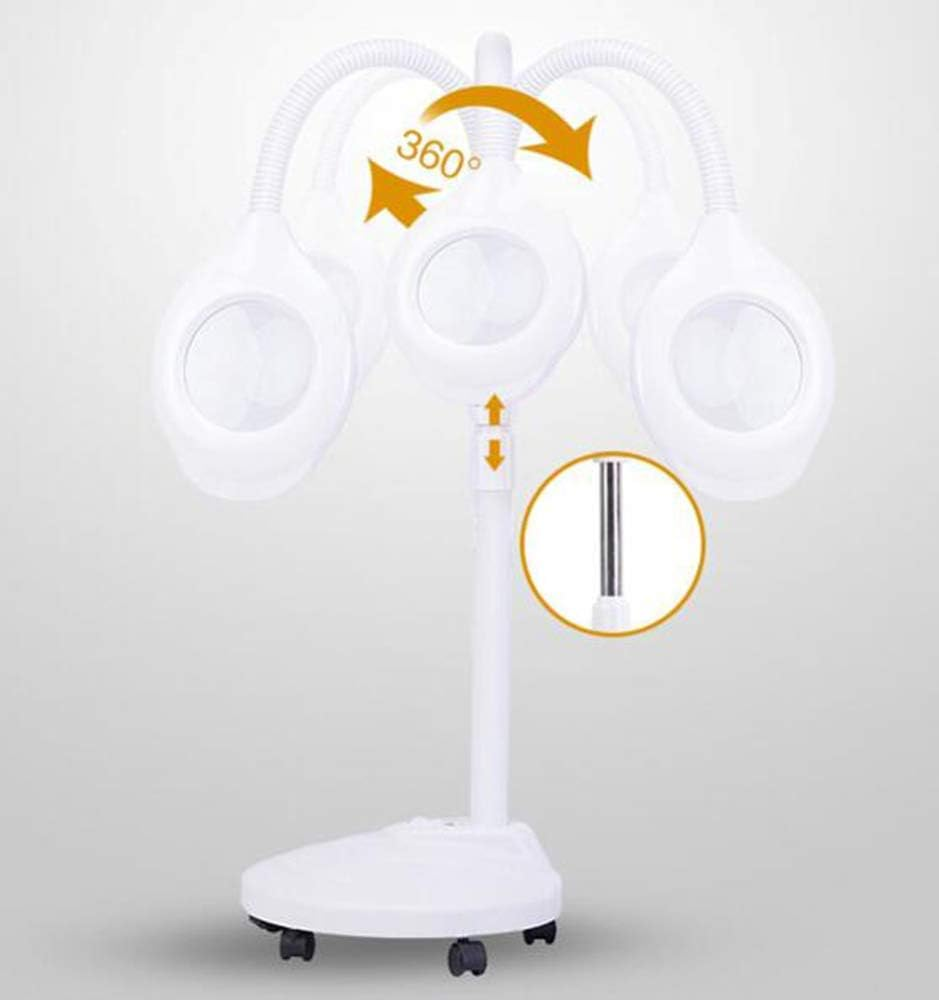 16X Magnification Magnifying Glass with Light Wheeled Floor Standing Hands Free Illuminated Adjustable Magnifier Lamp 360&deg; Rotation Adjustment Reading Crafts Hobbies XXZ image number 1