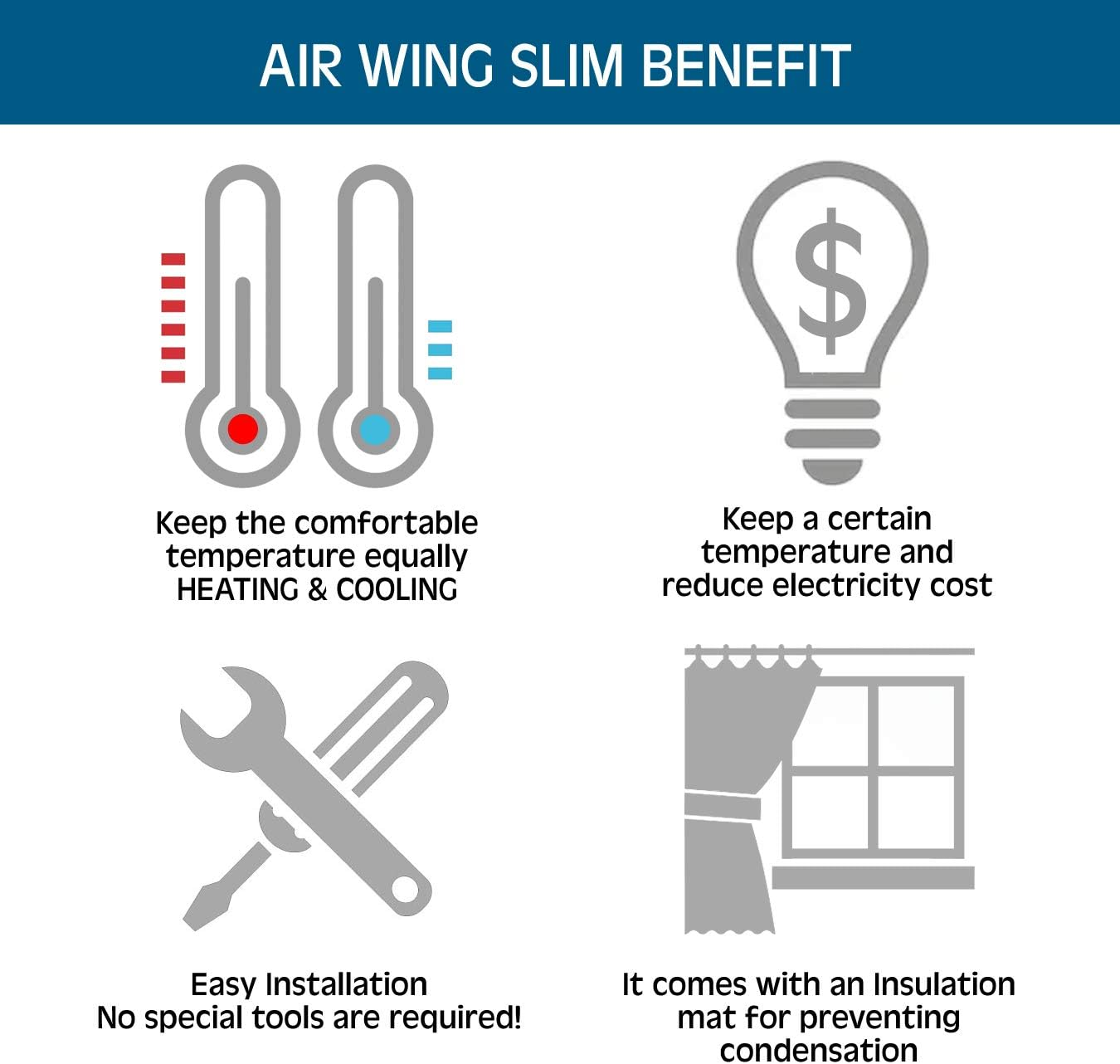 AIR WING Slim, Length & Angle Adjustable Air Conditioner Deflector Helps Cooling/Heating Air Circulation, anti Blast, Wind Baffle and Direction, Anti-Condensation image number 1