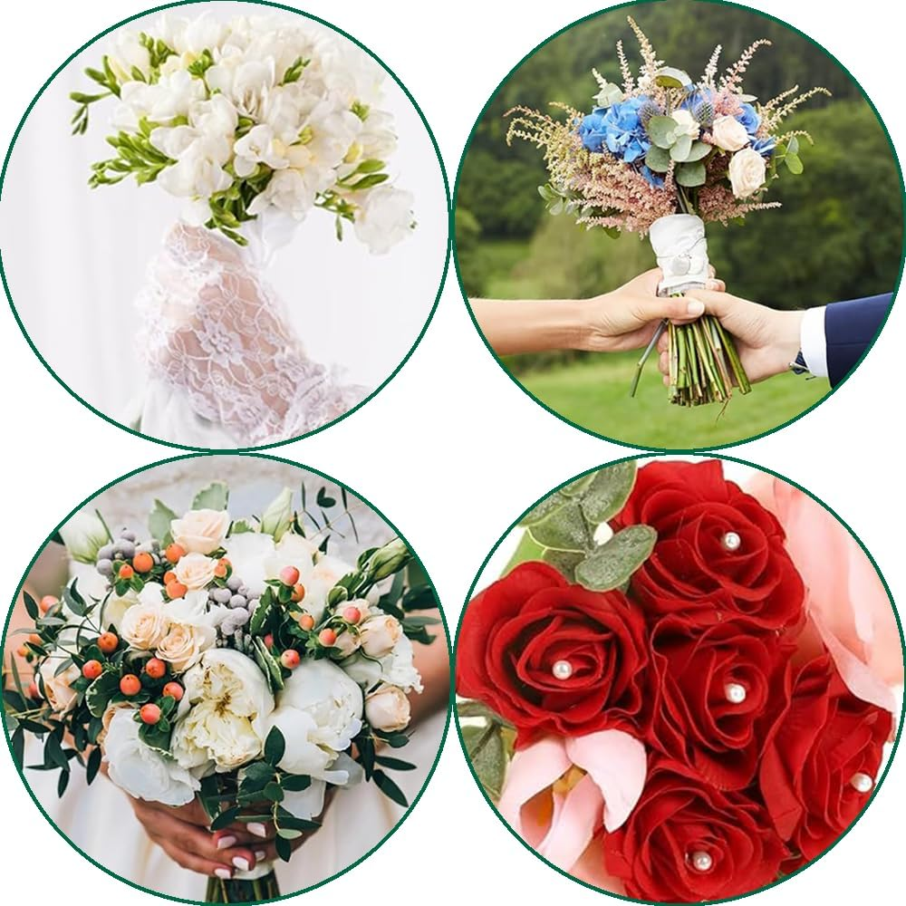 10 Pcs Floral Tool Set, DIY Flower Arrangement Kit for Bouquets, Crafts, Wreath Making, Dried Flower Arrangement, Florist Tape and Flower Wire Arrangement Kit, Wire Cutter Flower Bouquet Accessories image number 2