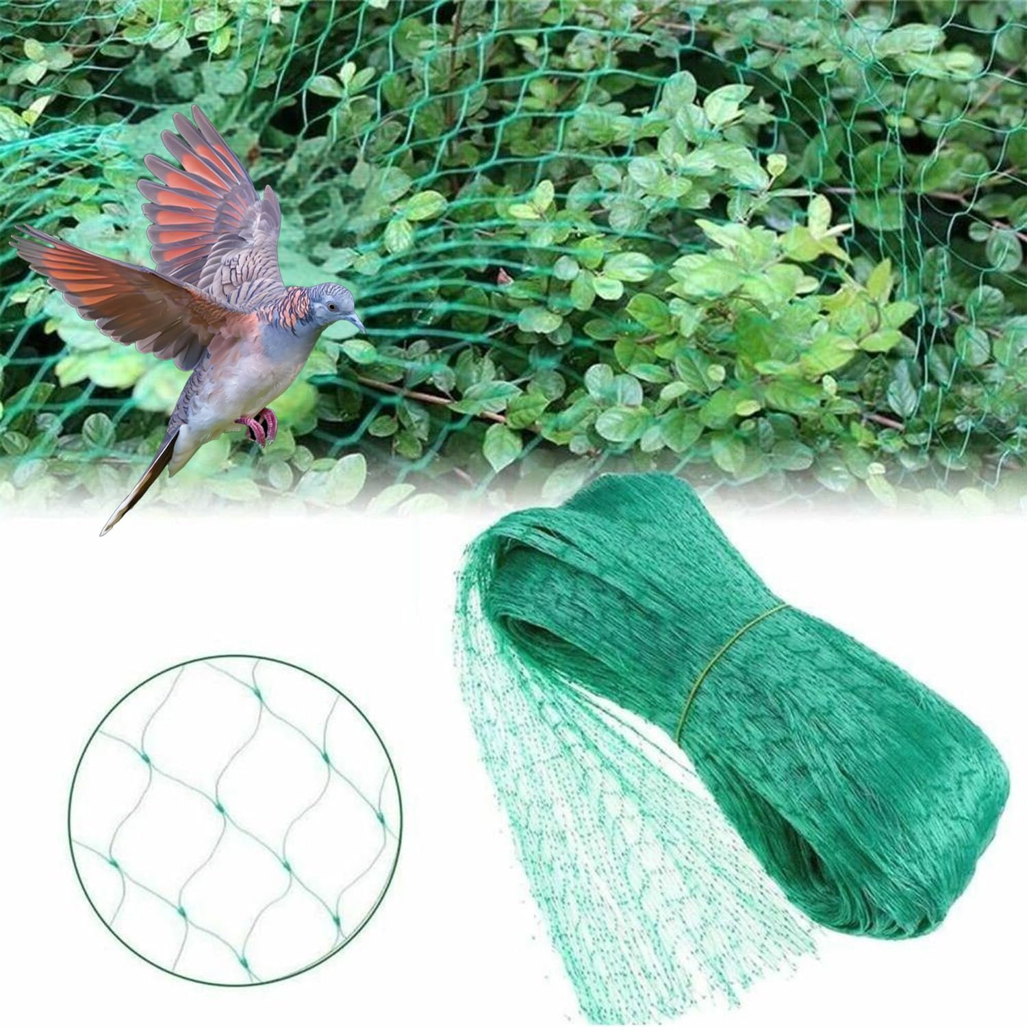 Durable 4M X 10M anti Bird Protection Net, Reusable Corrosion Resistance Garden Protective Fencing Mesh to Protect Seedlings, Plants, Flowers, Fruit Trees, Vegetables from Rodents, Birds, Deer image number 4
