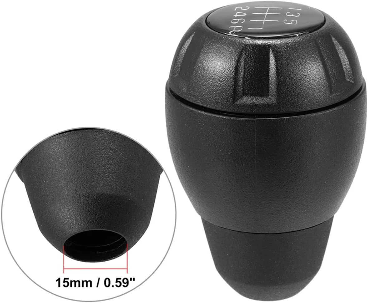 Shift Knob Gear Shifter, Stick Shift Knobs Level for Manual Transmission, Replaces 52060485AG 68085312AB, Compatible with Jeep Wrangler JK 2011-2018 (Black) image number 6