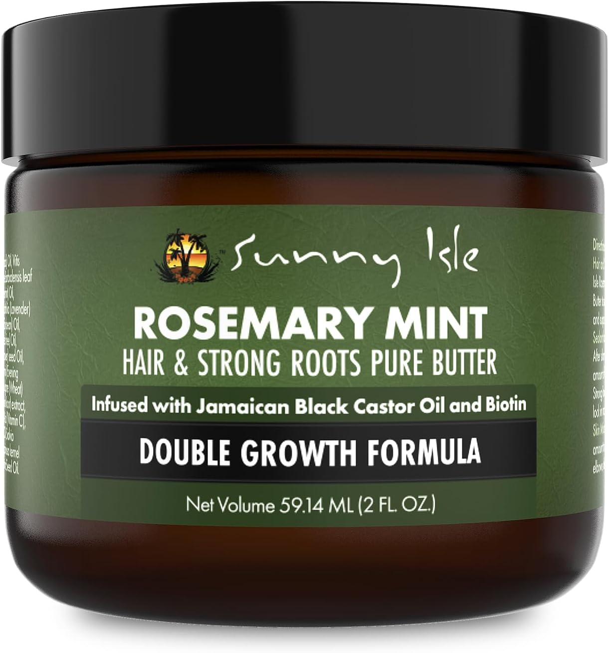 Sunny Isle Rosemary Mint Hair and Strong Roots Butter 2Oz, Infused with Biotin & Jamaican Black Castor Oil, Dry Scalp, Split Ends & All Hair Types image number 1