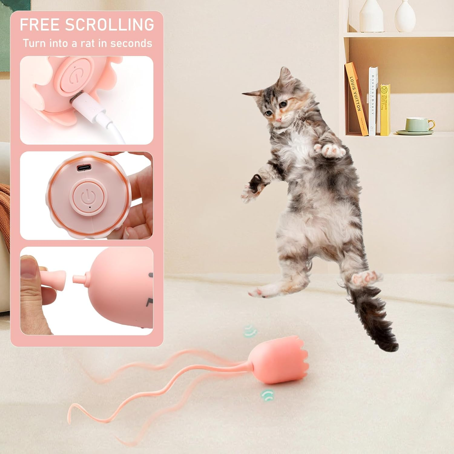 HENGBIRD Electric Cat Toy, Interactive Cat Toy, Self-Employment, Electronic Cat Toy, Cat Toy, Cat Intelligence Toy image number 4