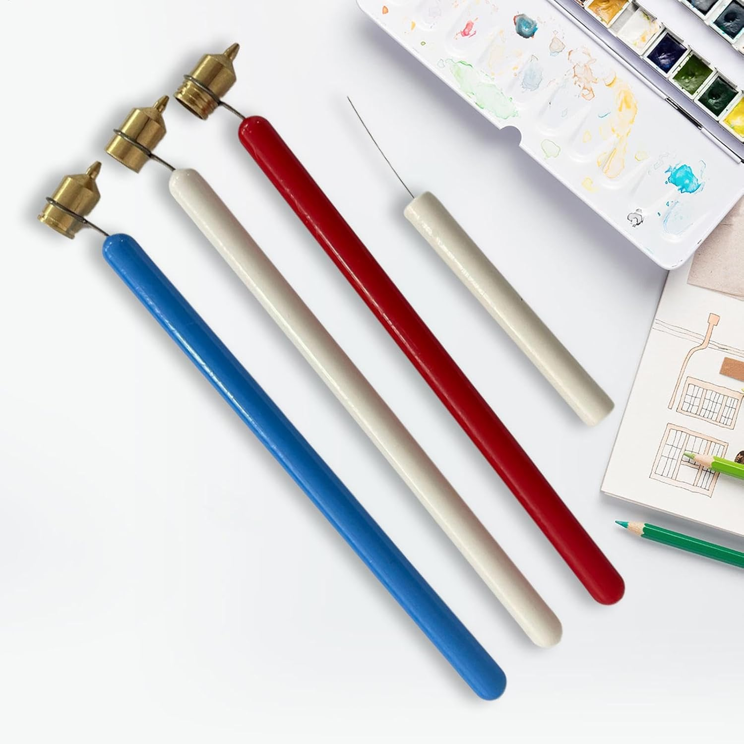 Pysanky Tools for Wax Decorating - Easter Egg Decorating Pysanky Tool,Easter Egg Coloring Fluid Writer Touch up Paint Applicator for Egg Painting image number 4