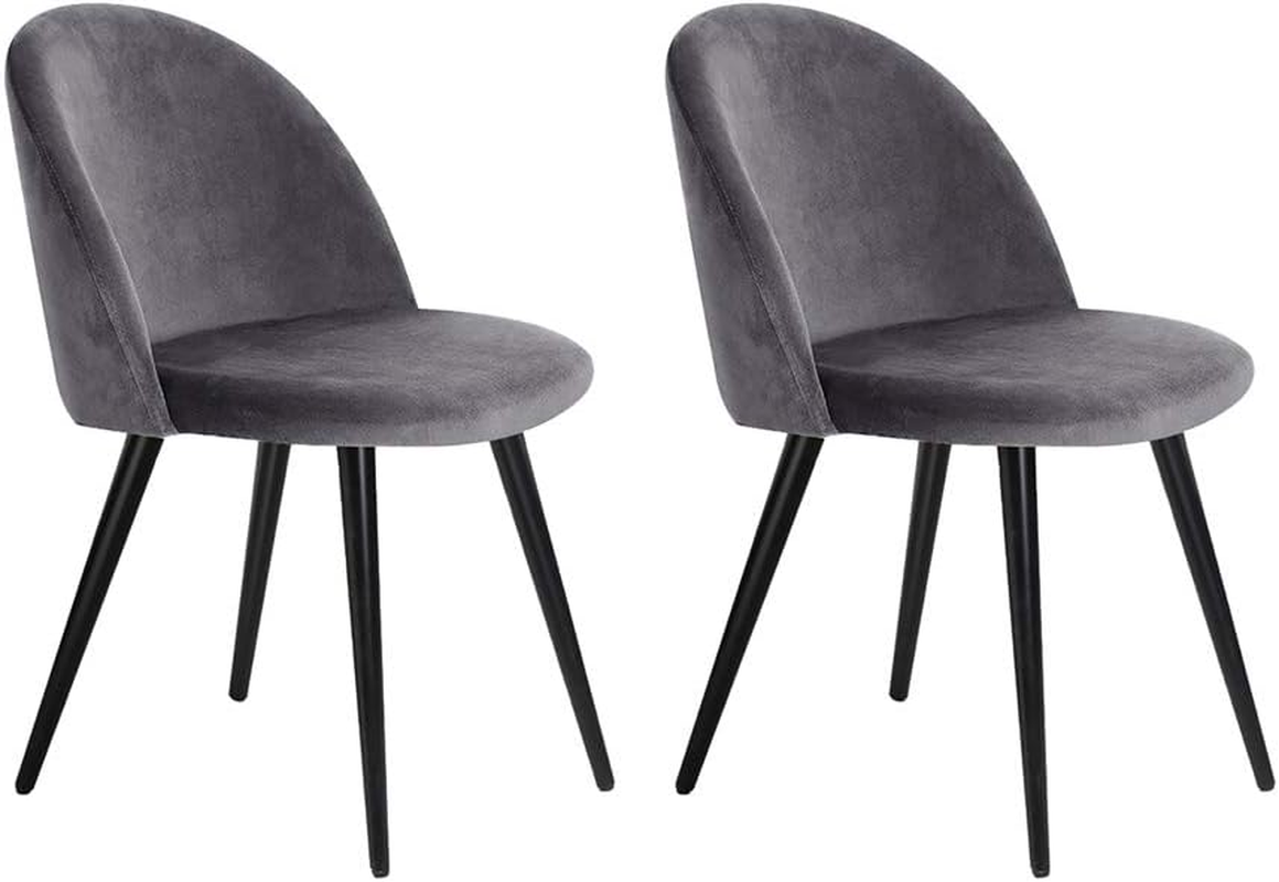 Artiss Fabric Dining Chairs Set of 2, Kitchen Chairs with Metal Legs, Upholstered Nursing Seats Reading Seating, Home Furniture for Living Room Bedroom Cafe Office, in 42Cm Seat Height image number 4