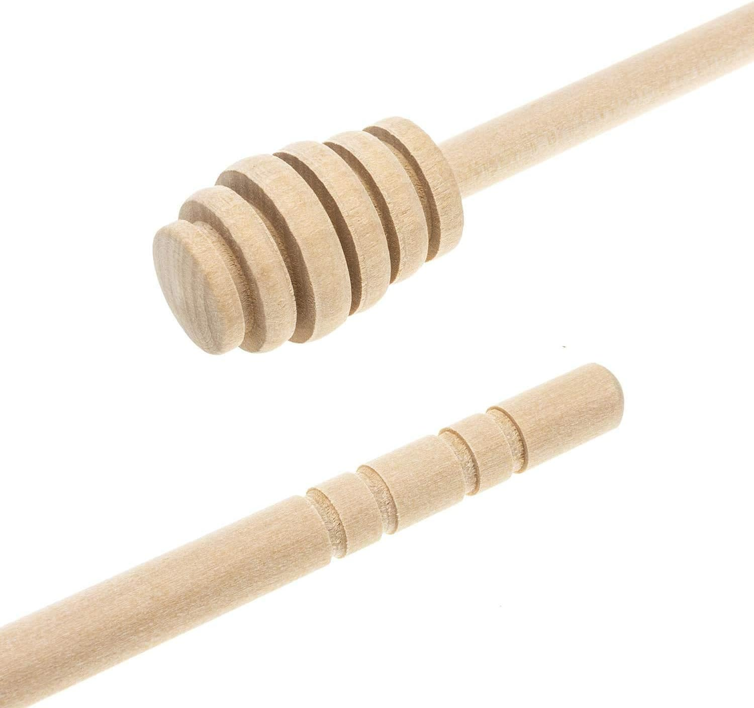 4 Pcs (6.3 Inches) Wooden Honey Mixing Stirrer Honey Dipper Sticks Honey Comb Stick Honey Spoon Collecting Dispensing Drizzling Jam image number 4