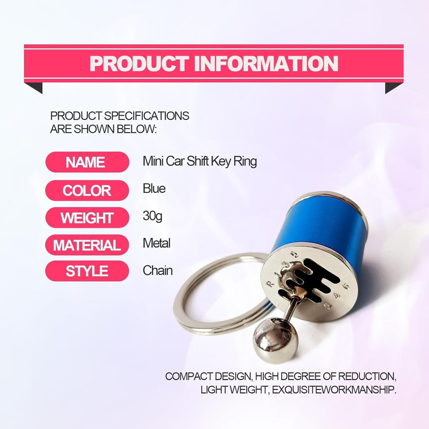 Box Keychain 6 Speed Manual Transmission Shift Lever Keyring Mini Car Gear Shift Stick Knob Keyring Manual Transmission Gearbox Key Chain Creative Car Key Fob Keychain Accessories image number 5