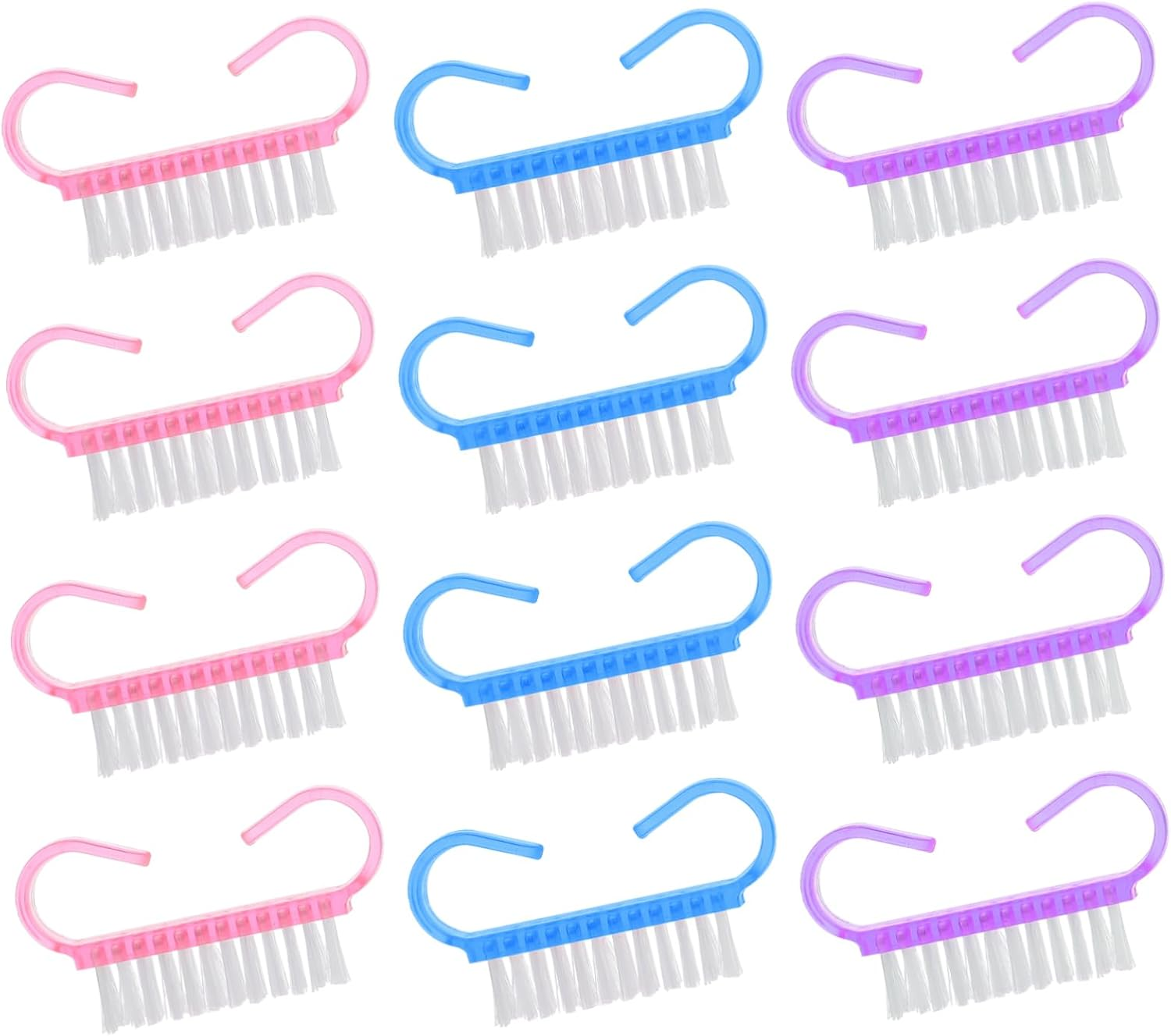 Nail Dust Brush 30Pcs 6.40X3.20X1.50Cm Portable Hand-Held Plastic Nail Manicure Dust Cleaning Tool and Personal Home Use image number 5