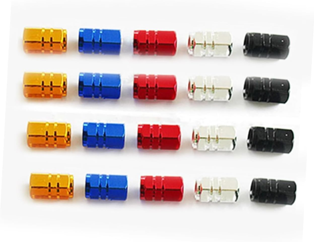 ULTECHNOVO 40Pcs Colors Hexagonal Auto Car Tire Caps Covers for Car Tire Valve Caps for Automotive Tyres Wheels Lightweight and Material image number 5