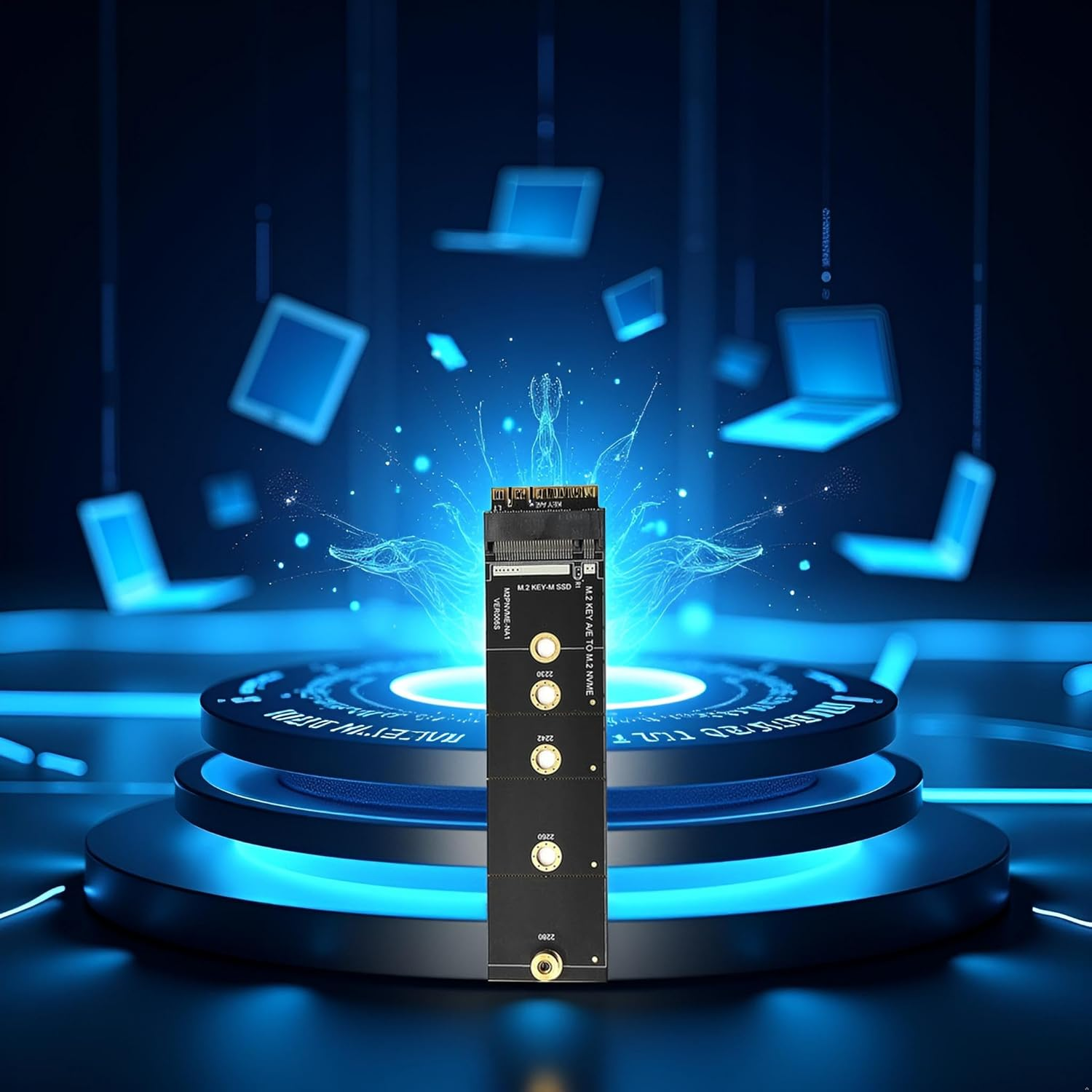 Black Wireless for M.2 A/E for Key Slot to for M.2 for M for Key Wifi Bluetooth-Compatible Adapter for Nvme PCI for Express M.2 Nvme Ssd Adapter Card M2 Key A-E to M2 NVME Adapter Converter Card To image number 6