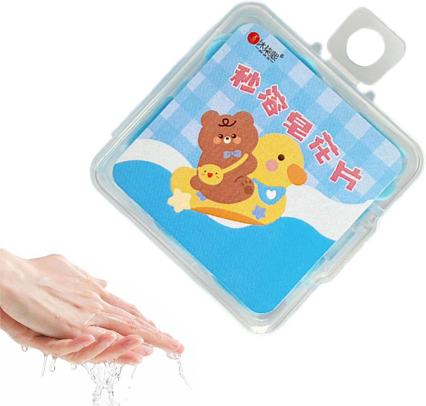 Hand Washing Sheets | Cute Scented Camping Cleaning Sheets | Outdoor Hand Washing Cleaner Slices Instant Dissolution for Boys Girls image number 1