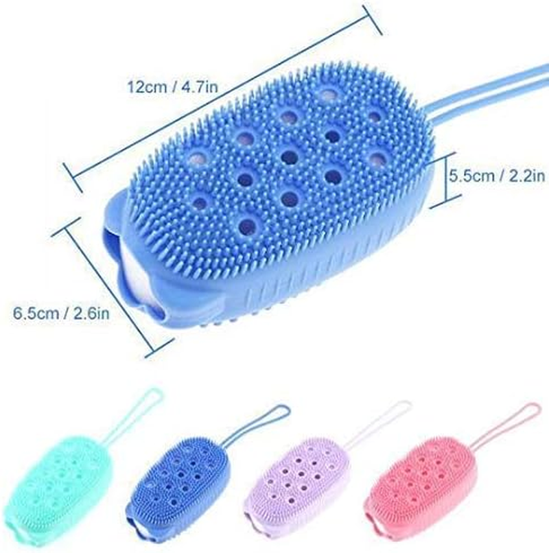 JRT Bubble Bath Brush Quick Foaming Bath Brush Scrubbing Brushes Soft Rubbing Massage Bubble Body Cleaner Silicone Bathroom image number 6