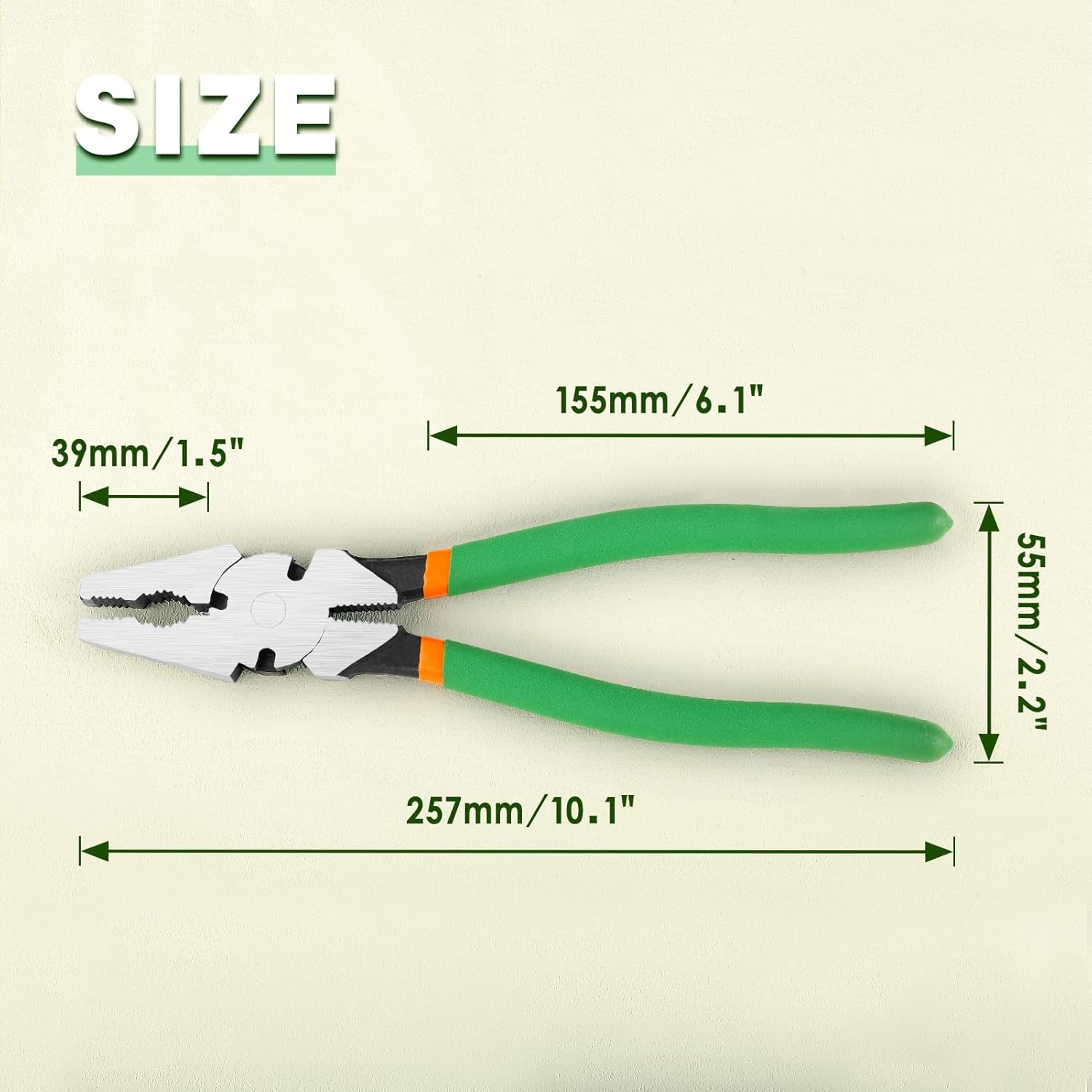 LEONTOOL 10 Inch Fencing Pliers with Wire Cutters, Heavy-Duty Multi-Purpose Fence Pliers for Installing and Maintaining Wire Fences image number 6