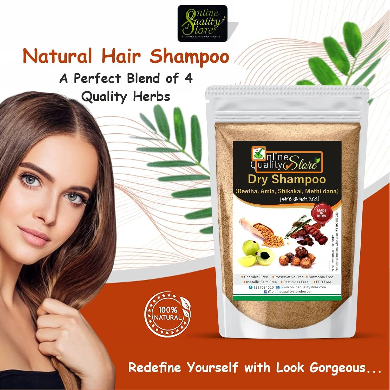 Online Quality Store Hair Shampoo Powdered Form,900G image number 4