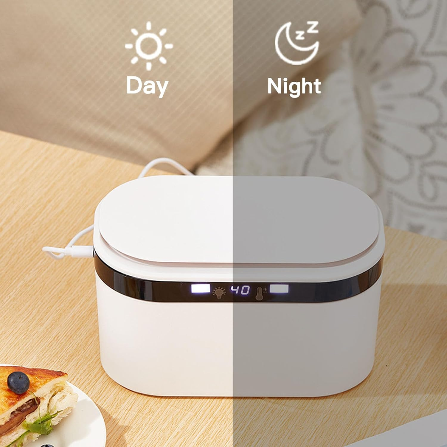 Baby Wipe Warmer with Night Light, Wipe Warmer and Baby Wet Wipes Dispenser, Portable Baby Wipe Warmer and Dispenser image number 5