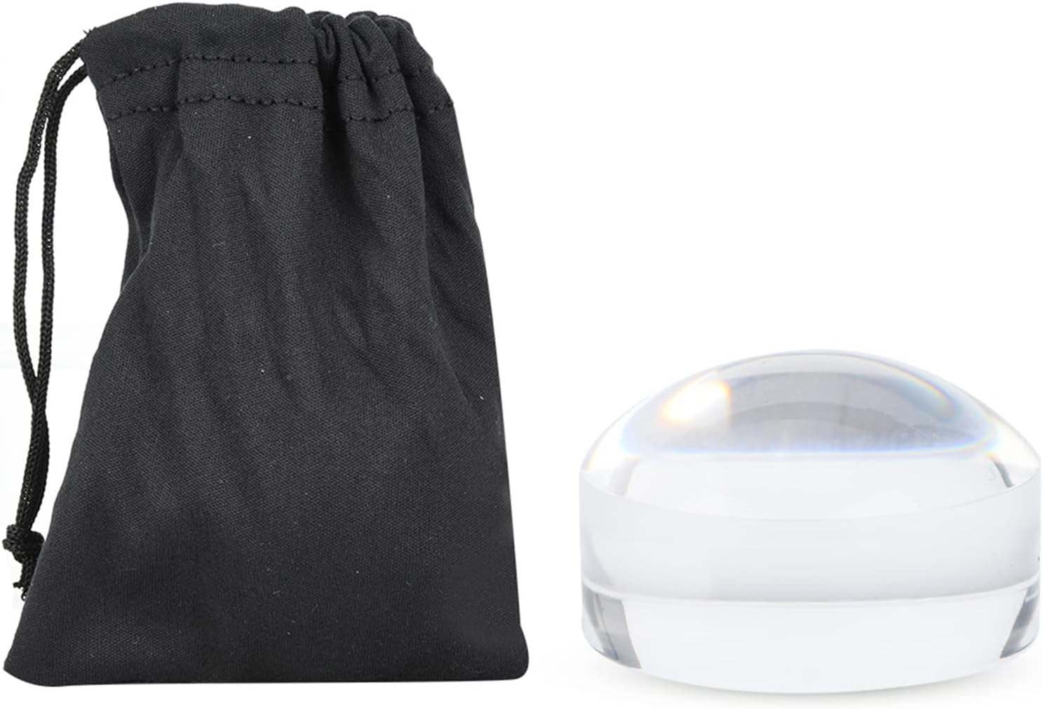 Fdit 8X Acrylic Magnifier Dome, Hands-Free Reading Magnifier for Books, Maps & Small Print, Portable Paperweight Lens for Newspapers, Crafts & Home Office image number 3