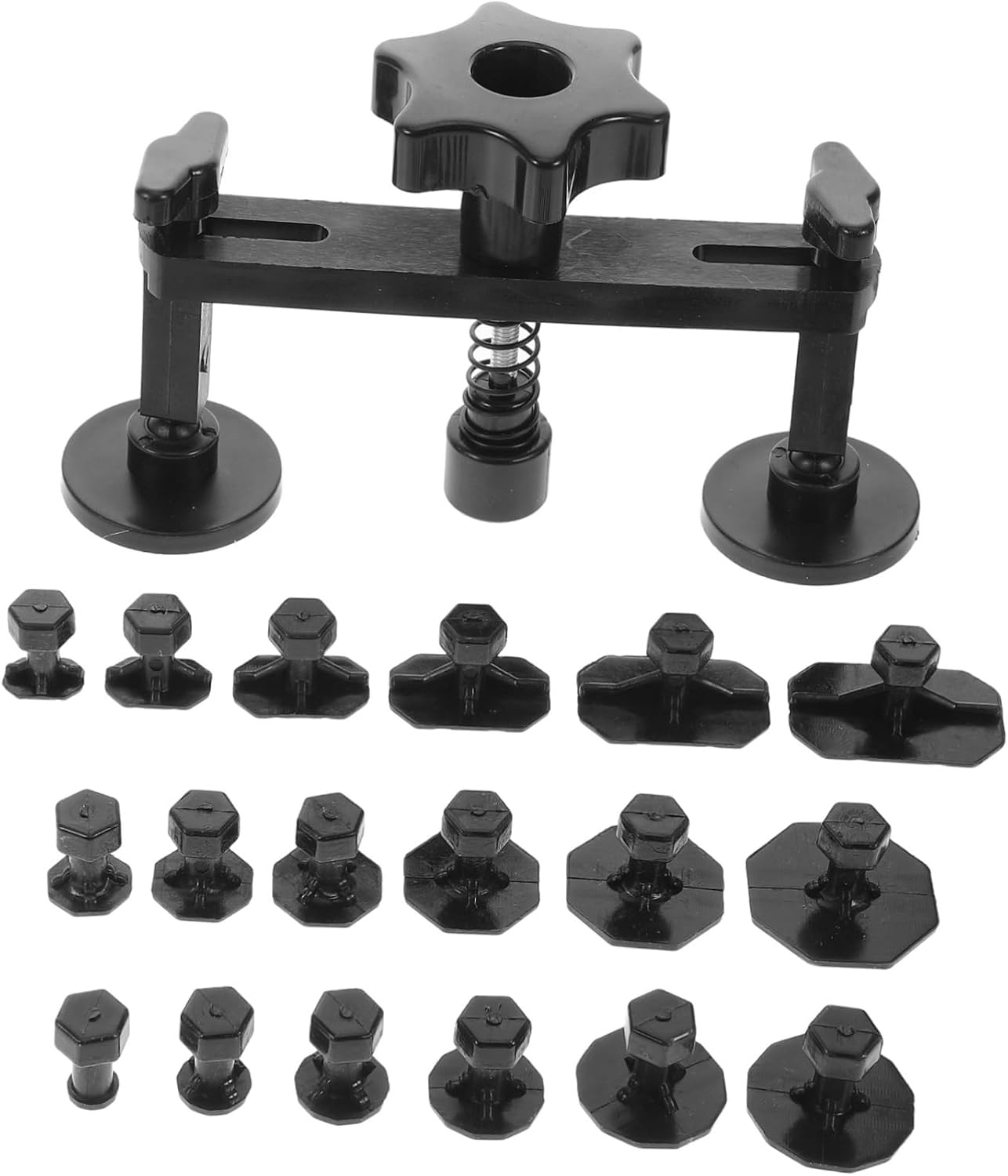 Tool Set with Black Bridge Suction Puller and 18Pcs Adhesive Pads for Hail Dent Removal Automotive Body Repair Equipment image number 6