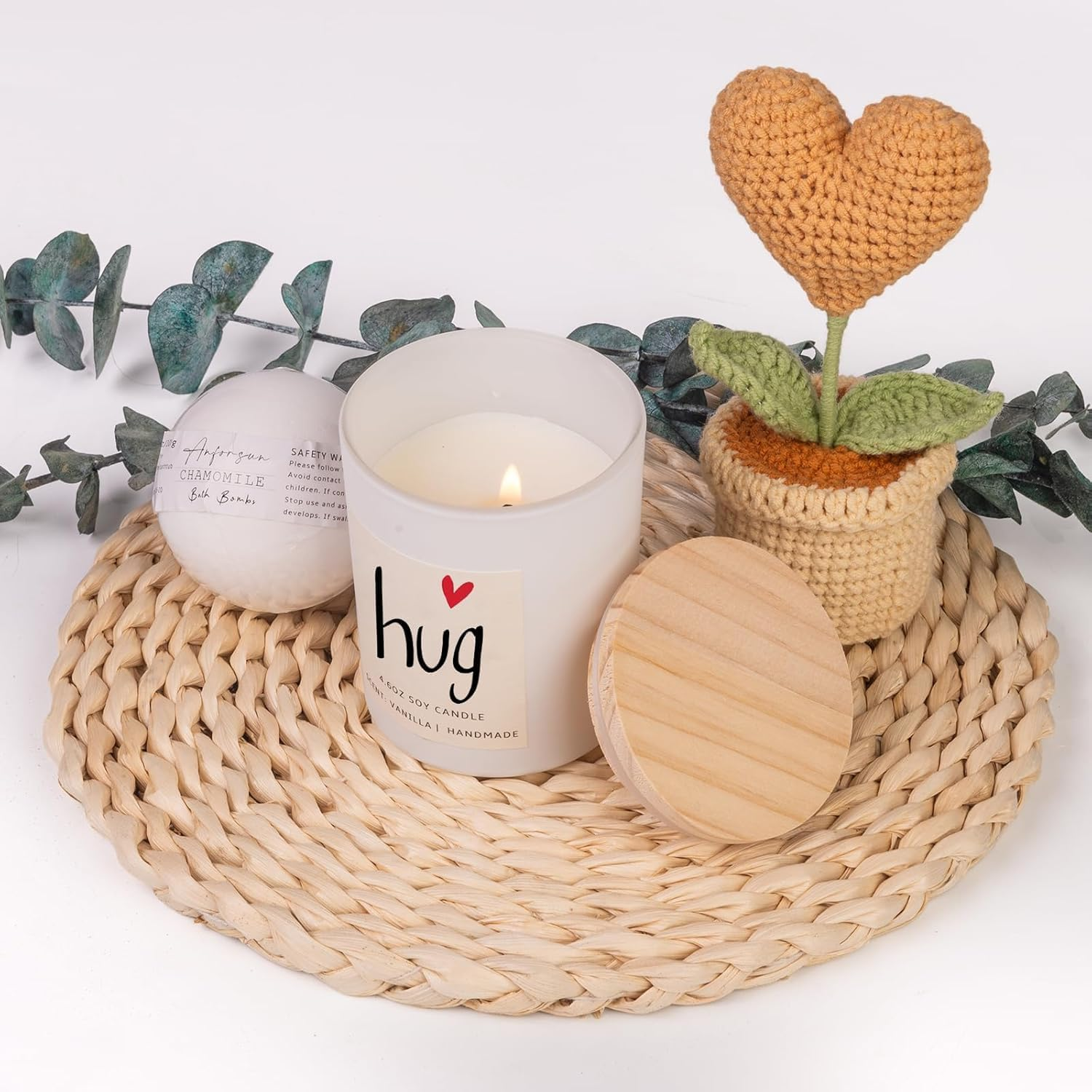 Get Well Soon Gift Set - Relaxing Spa Gift Basket Set, Valentines Day Gifts, Galentines Day Gifts, Gifts for Mom Her Friend Grandma image number 2