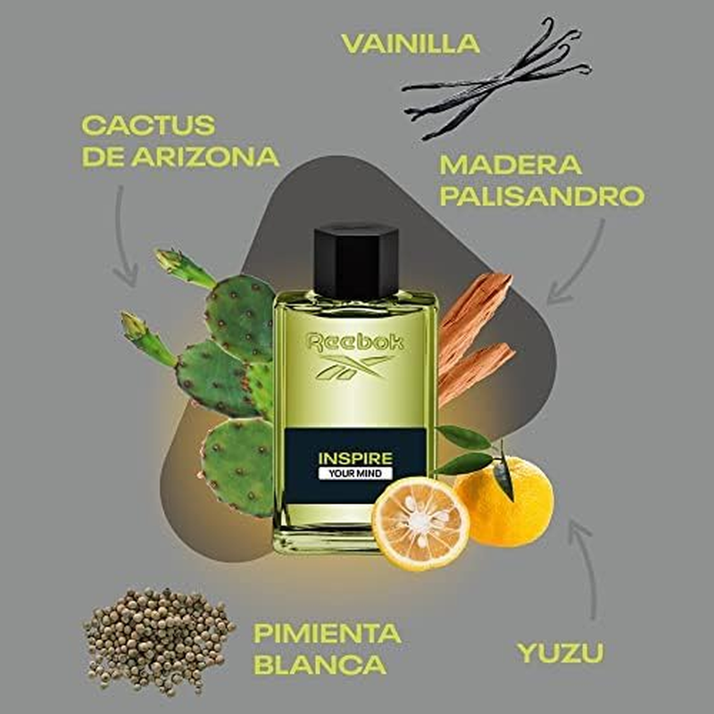 Reebok Men'S Inspire Your Mind Eau De Toilette 100 Ml image number 5