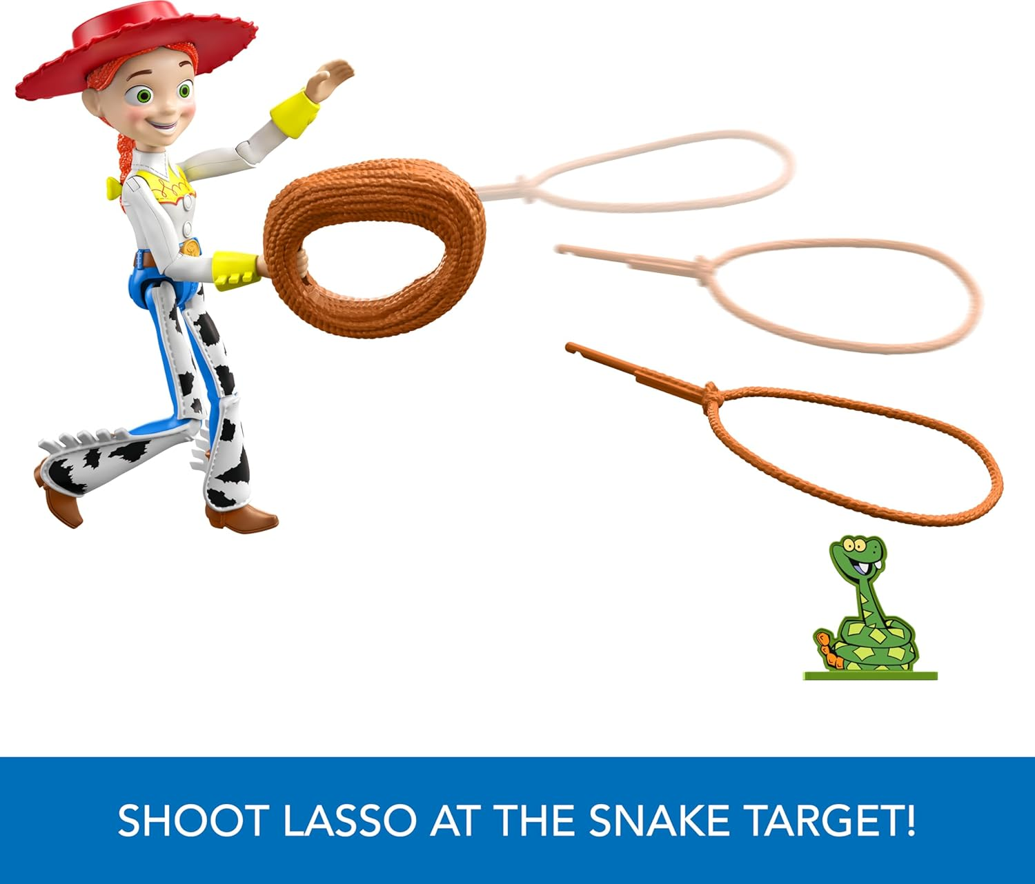 Mattel Disney Pixar Toy Story 12-Inch Lasso Jessie Posable Action Figure, Lasso Accessory with Roping Action Doubles as Role Play Accessory image number 2
