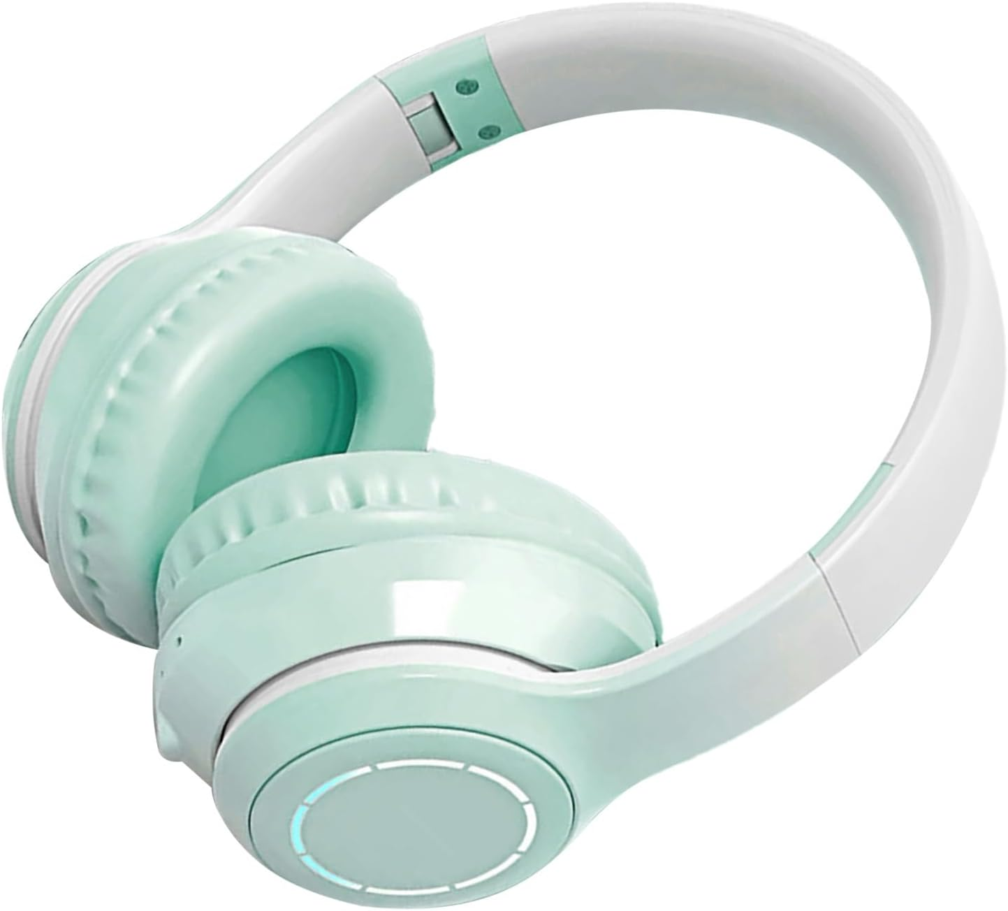 Wireless Bluetooth Headphones over the Ear, Heavy Bass Headset with Microphone and Foldable Bluetooth V5.1 Headphones for Travel, Smartphone, Computer, Laptop (Green) - Green image number 2