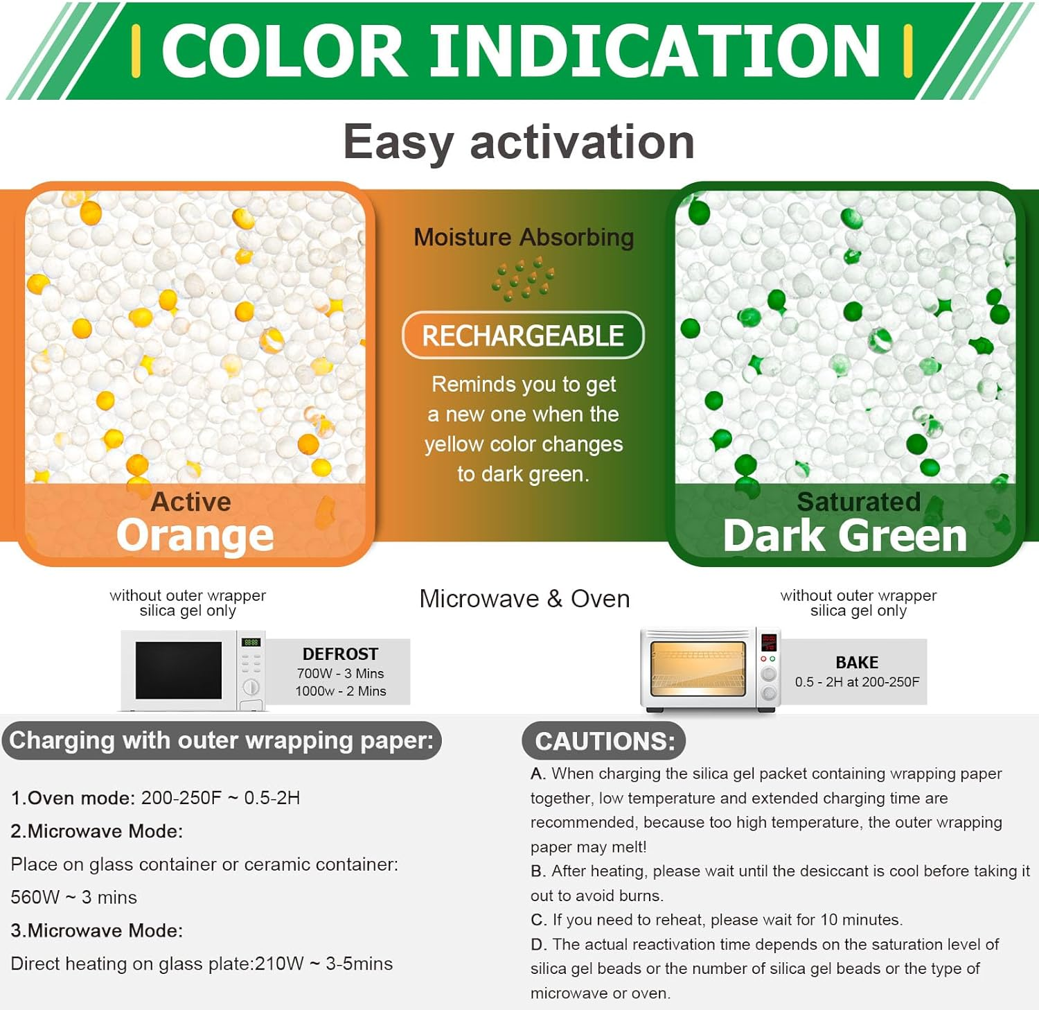 5 Gram [60 Packets] Food Grade Silica Gel Packets, Moisture Absorbers for Moisture Control - Protects Items from Moisture Damage image number 3